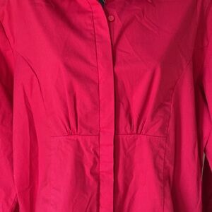 Red Button-down Shirt • Cotton • Rider's by Lee • Easy Care • Large